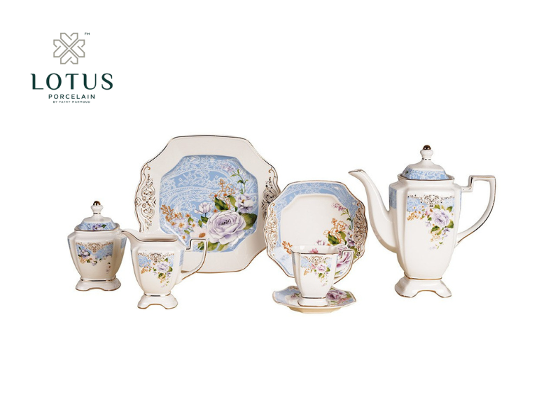 طقم شاى دريم لوتس  روز سيتاديل مربع 24 ق 9005 #3