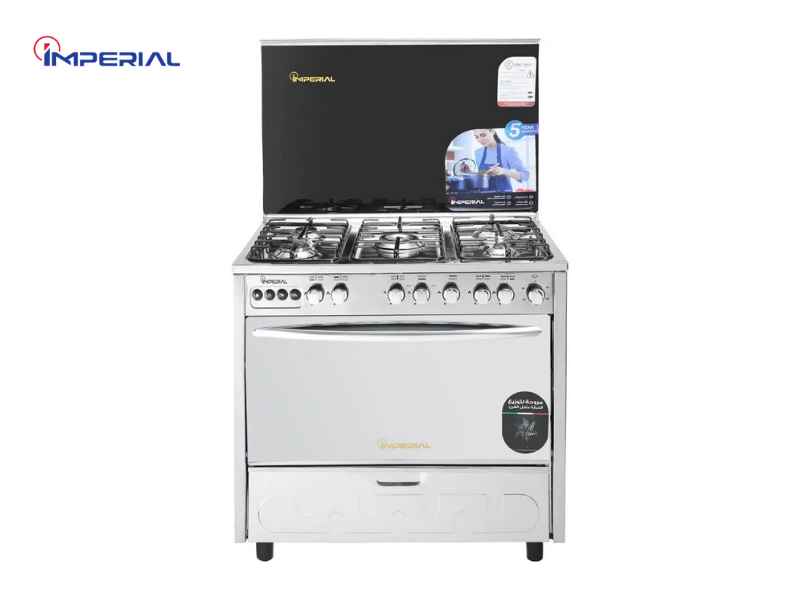 بوتاجاز امبريال 5 شعله 60*90 استانلس كامل غرف احتراق P6090-SS-C-ILMTF