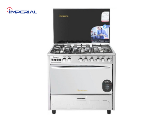 بوتاجاز امبريال 5 شعله 60*90 استانلس كامل غرف احتراق P6090-SS-C-ILMTF