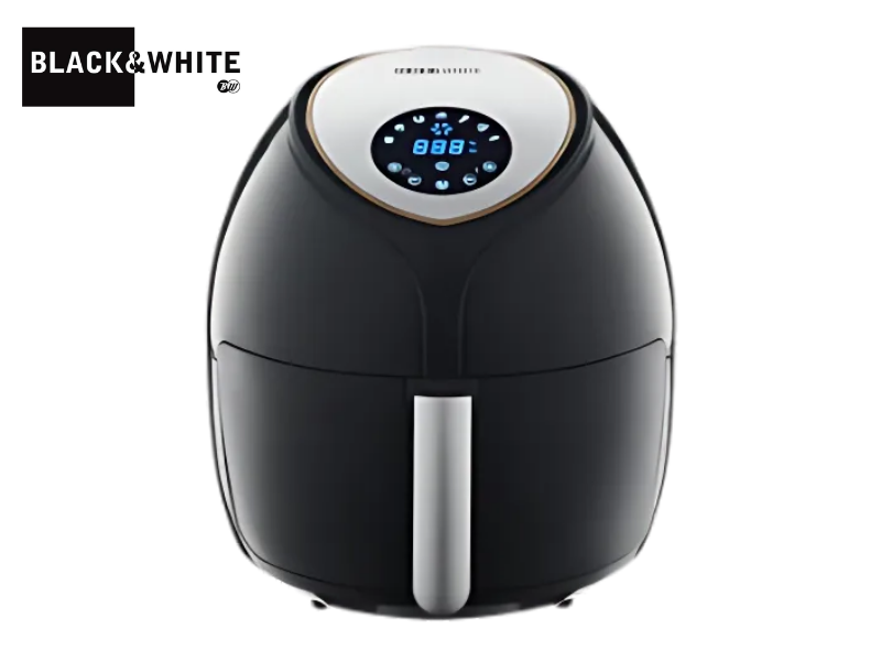 قلايه هوائيه بلاك اند وايت سعه 12 لتر دائريه انالوج EF-120RA