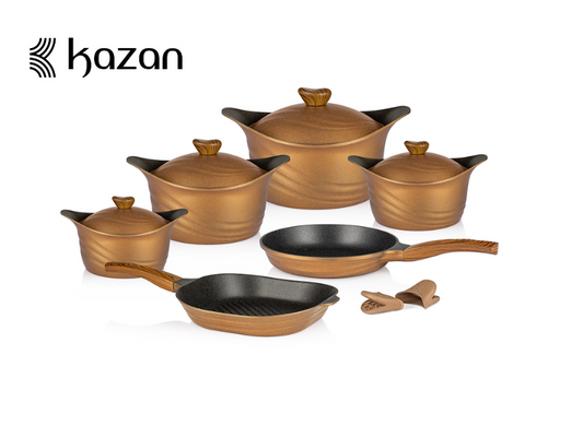 دريم  حلة جرانيت 10 ق موديل كورى حلة 32 سم + جريل + مقلاية KAZAN