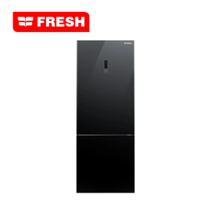 ثلاجة فريش 530 لتر - فريزر سفلى زجاج اسود / FNB-M640 YQGB