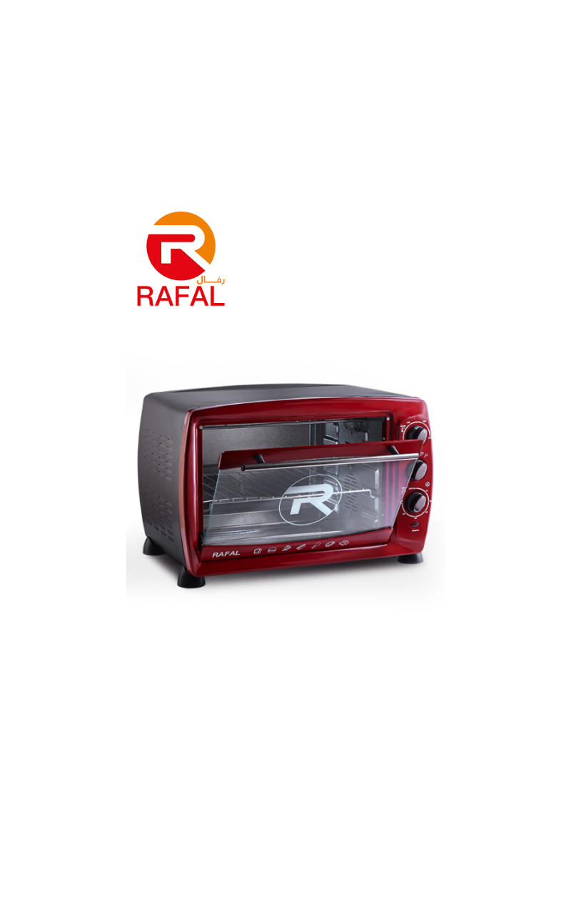 فرن رفال 45 لتر شوايه ولمبه ومروحه الوان